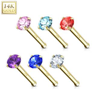 Zlatý piercing do nosu, Au 585/1000