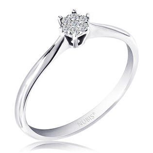 Zlatý zásnubní prsten s diamantem AU 585, vel. 52