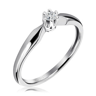 Zlatý zásnubní prsten s diamantem AU 585, vel. 52
