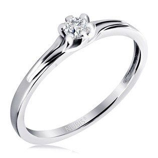 Zlatý zásnubní prsten s diamantem AU 585, vel. 52