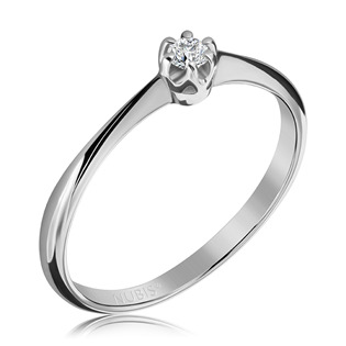 Zlatý zásnubní prsten s diamantem AU 585, vel. 52