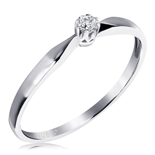 Zlatý zásnubní prsten s diamantem AU 585, vel. 52