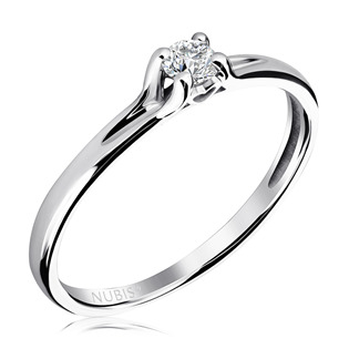 Zlatý zásnubní prsten s diamantem AU 585, vel. 52