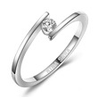 14kt zlatý diamantový prsten s diamantem - driliantem