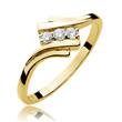 14kt zlatý diamantový prsten s diamantem - driliantem